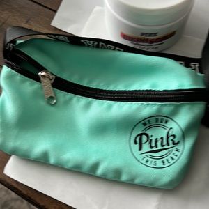 Pink Victoria’s Secret - green pouch/Fanny pack